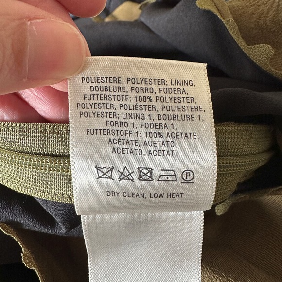 Anthropologie Leifsdottier Olive Green Jumpsuit Sani Lace Belted Waiste Size 8 - Picture 10 of 15